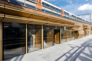 Wood with Composite material and Metal.